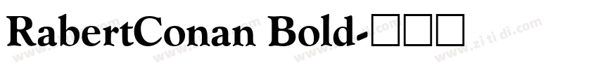 RabertConan Bold字体转换